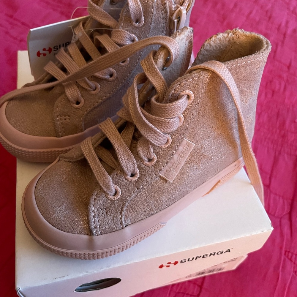 Superga Kids High-Top Sneakers - pink blush